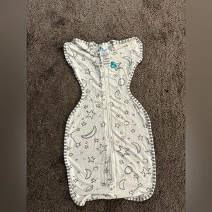 Love to Dream White Swaddle, Newborn + Swaddleme green swaddle, 0-3 months